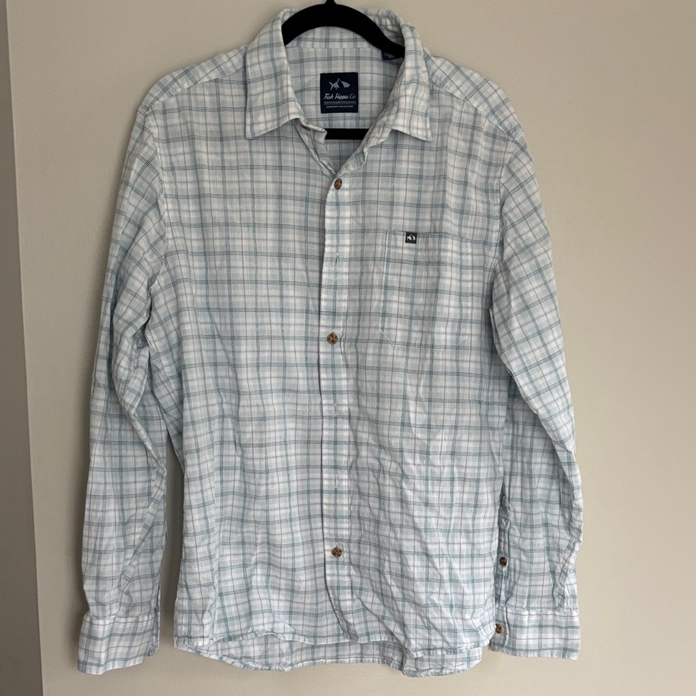 Fish HippieCasual Plaid Button-Down Shirt